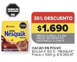 Carrefour Nesquik cacao en polvo oferta