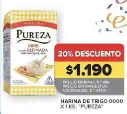 Carrefour Pureza harina de trigo 0000 oferta