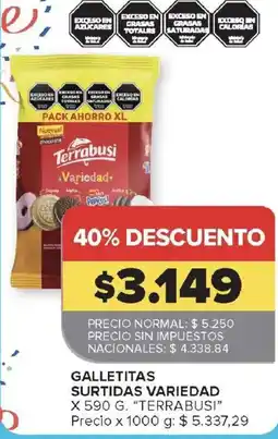 Carrefour Terrabusi galletitas surtidas variedad oferta