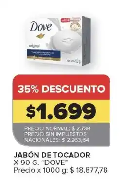 Carrefour Dove jabón de tocador oferta