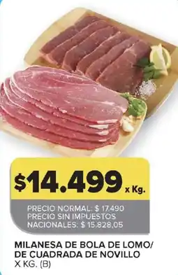 Carrefour Milanesa de bola de lomo/de cuadrada de novillo oferta