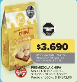 Carrefour Carrefour classic premezcla chipá sin gluten oferta