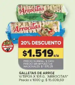 Carrefour Arrocitas galletas de arroz oferta