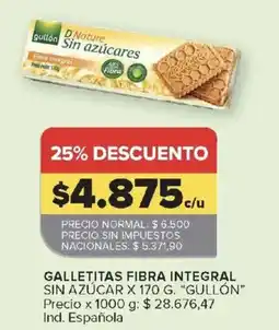 Carrefour Gullón galletitas fibra integral sin azúcar oferta