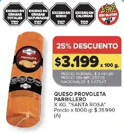 Carrefour Santa rosa queso provoleta parrillero oferta