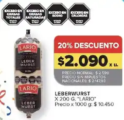 Carrefour Lario leberwurst oferta