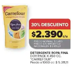Carrefour Carrefour detergente para lavado ropa fina oferta
