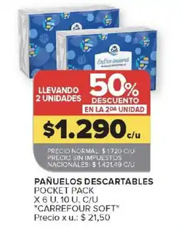 Carrefour Carrefour soft pañuelos descartables pocket pack oferta