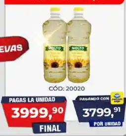 Maxiconsumo molto aceite de girasol oferta