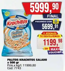 Maxiconsumo Krachitos palitos salados oferta