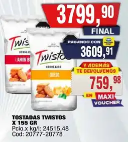 Maxiconsumo Twistos tostadas oferta