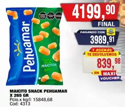 Maxiconsumo Pehuamar maicito snack oferta