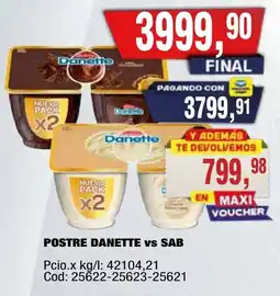 Maxiconsumo Danette postre oferta