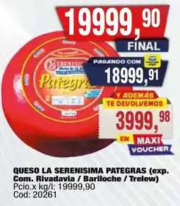 Maxiconsumo La serenisima queso pategras oferta