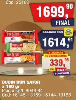 Maxiconsumo Don satur budin oferta