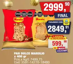 Maxiconsumo Marolio pan dulce oferta