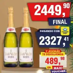 Maxiconsumo Del valle sidra oferta