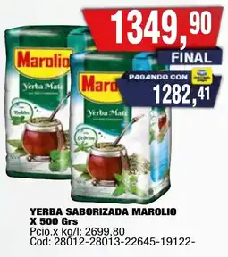 Maxiconsumo Marolio yerba saborizada oferta