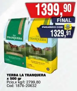 Maxiconsumo La tranquera yerba oferta