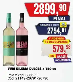 Maxiconsumo Dilema vino dulces oferta
