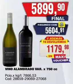 Maxiconsumo Alambrado vino var. oferta