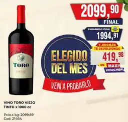 Maxiconsumo Toro vino tinto oferta