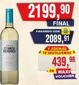Maxiconsumo Bodega estancia mendoza oferta