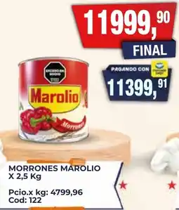 Maxiconsumo Marolio morrones oferta