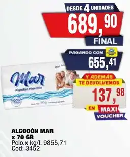 Maxiconsumo Mar algodón hidrófilo oferta