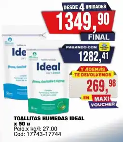 Maxiconsumo Ideal toallitas humedas oferta