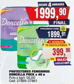 Maxiconsumo Doncella protectores femeninos oferta