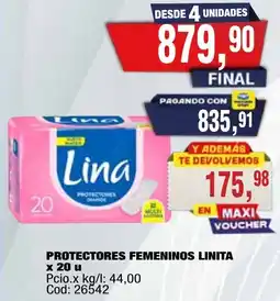 Maxiconsumo Lina protectores diarios oferta