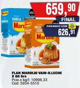 Maxiconsumo Marolio flan vainilla oferta