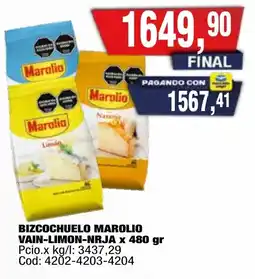 Maxiconsumo Marolio bizcochuelo vain-limon-nrja oferta