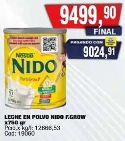 Maxiconsumo Nido leche en polvo f.grow oferta