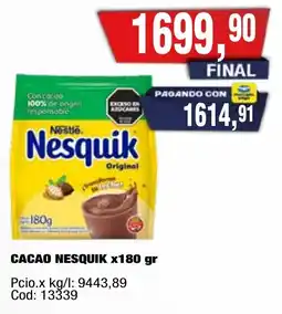 Maxiconsumo Nesquik cacao oferta