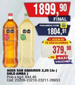 Maxiconsumo Agua sab Aquarius oferta