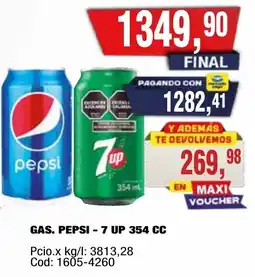 Maxiconsumo Pepsi 7 up oferta