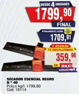 Maxiconsumo Secador esencial negro oferta