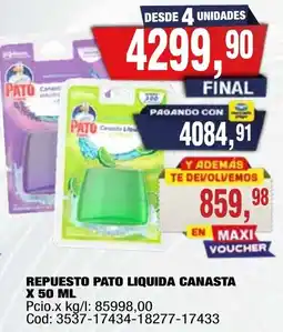 Maxiconsumo Pato repuesto liquida canasta oferta