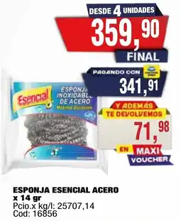 Maxiconsumo Esencial esponja inoxidable de acero oferta