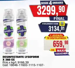 Maxiconsumo Lysoform desinfectante oferta