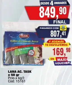 Maxiconsumo Task lana de acero oferta