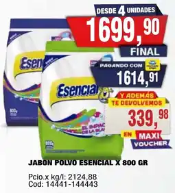 Maxiconsumo Esencial jabon polvo oferta
