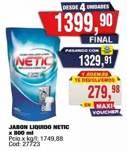 Maxiconsumo Netic jabon liquido oferta