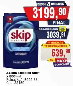 Maxiconsumo Skip jabon liquido oferta