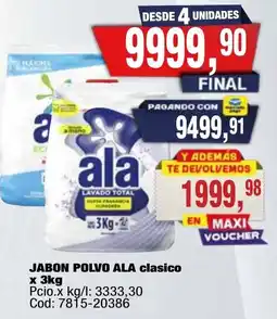 Maxiconsumo Ala jabon polvo clasico oferta