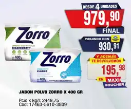 Maxiconsumo Zorro jabon polvo oferta