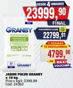 Maxiconsumo Granby jabon polvo oferta