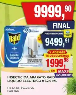 Maxiconsumo Raid insecticida aparato liquido electrico oferta